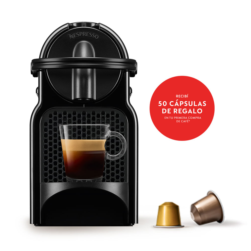 Cafetera Nespresso Inissia Black + Aeroccino3