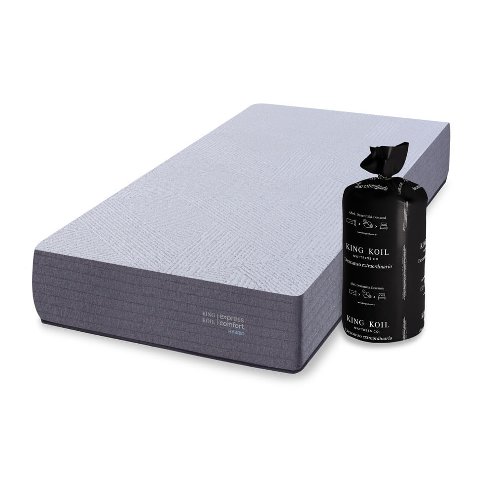 Colchón compactado de resortes King Koil G-Hybrid de 1 1/2 plazas 100x200 cm