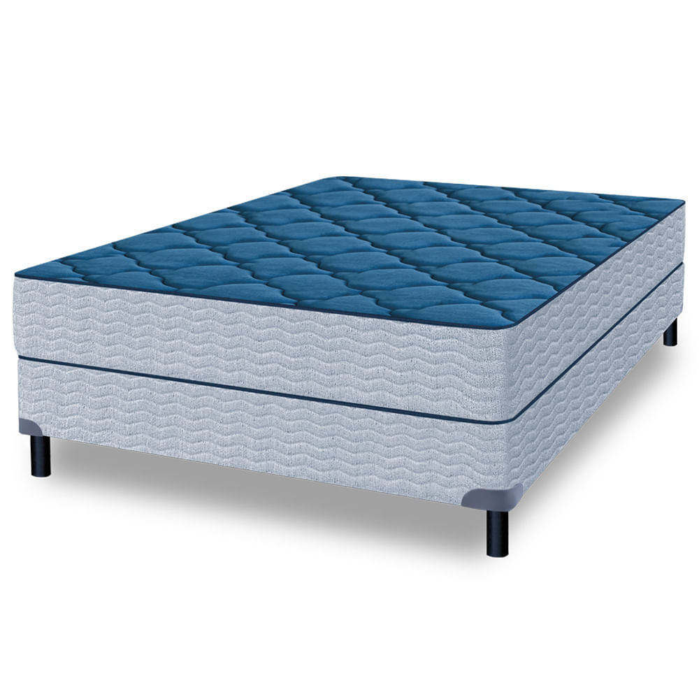 Conjunto Sommier y Colchón de resortes Zafiro Cuarzo de 2 plazas 140x190 cm