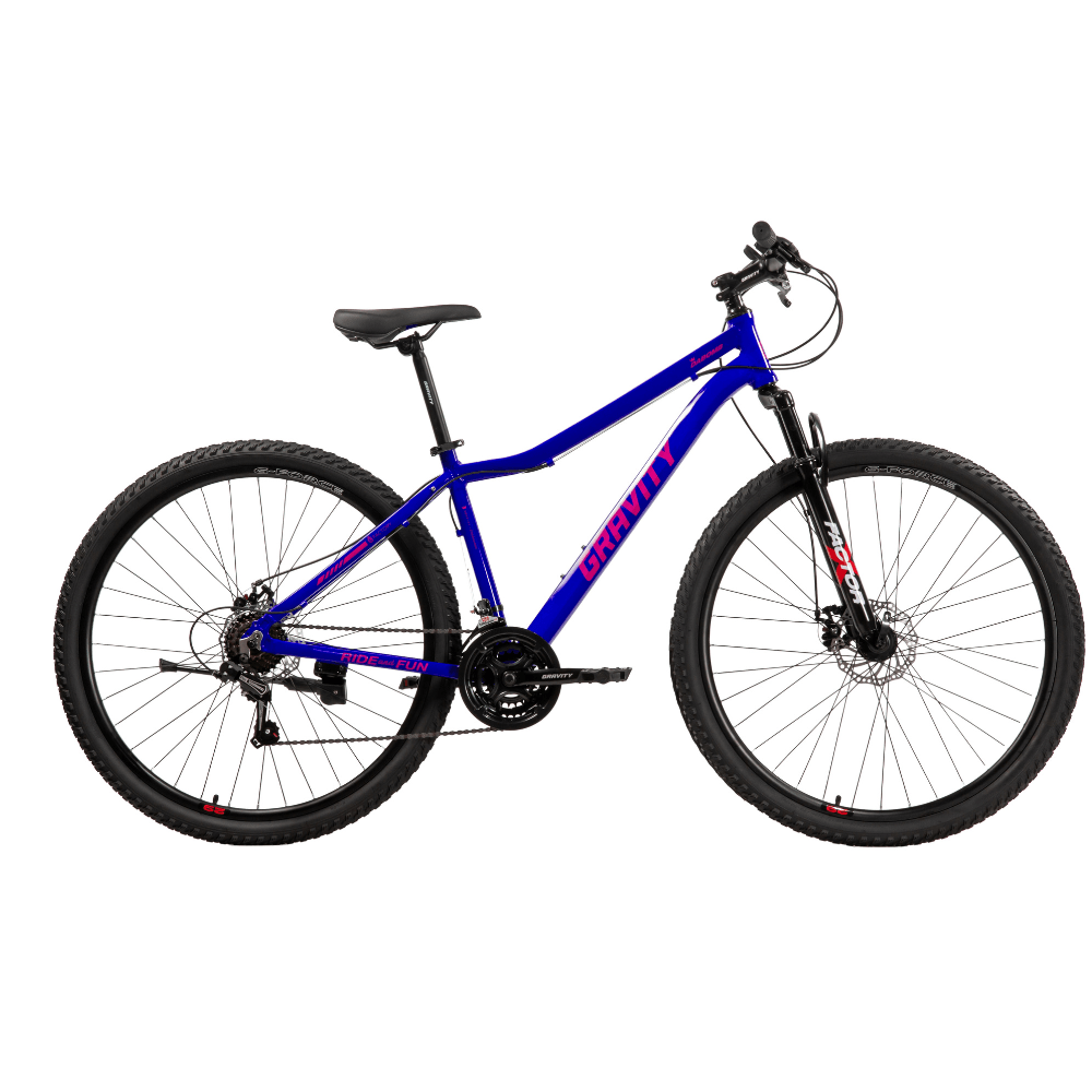 Bicicleta Gravity dabomb R29 azul/fucsia aluminio
