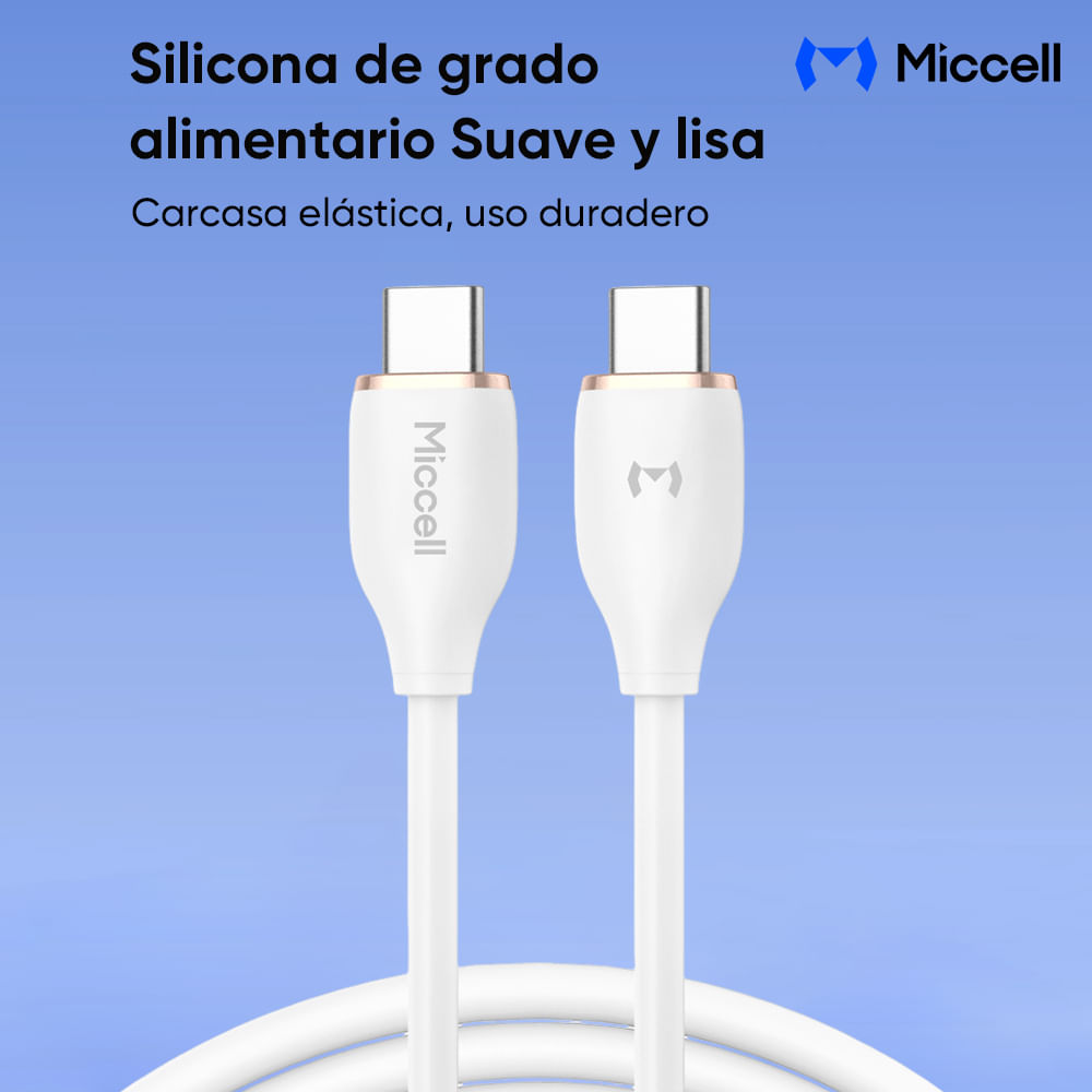 Cable USB-C a USB-C Carga rápida PD 60W miccell
