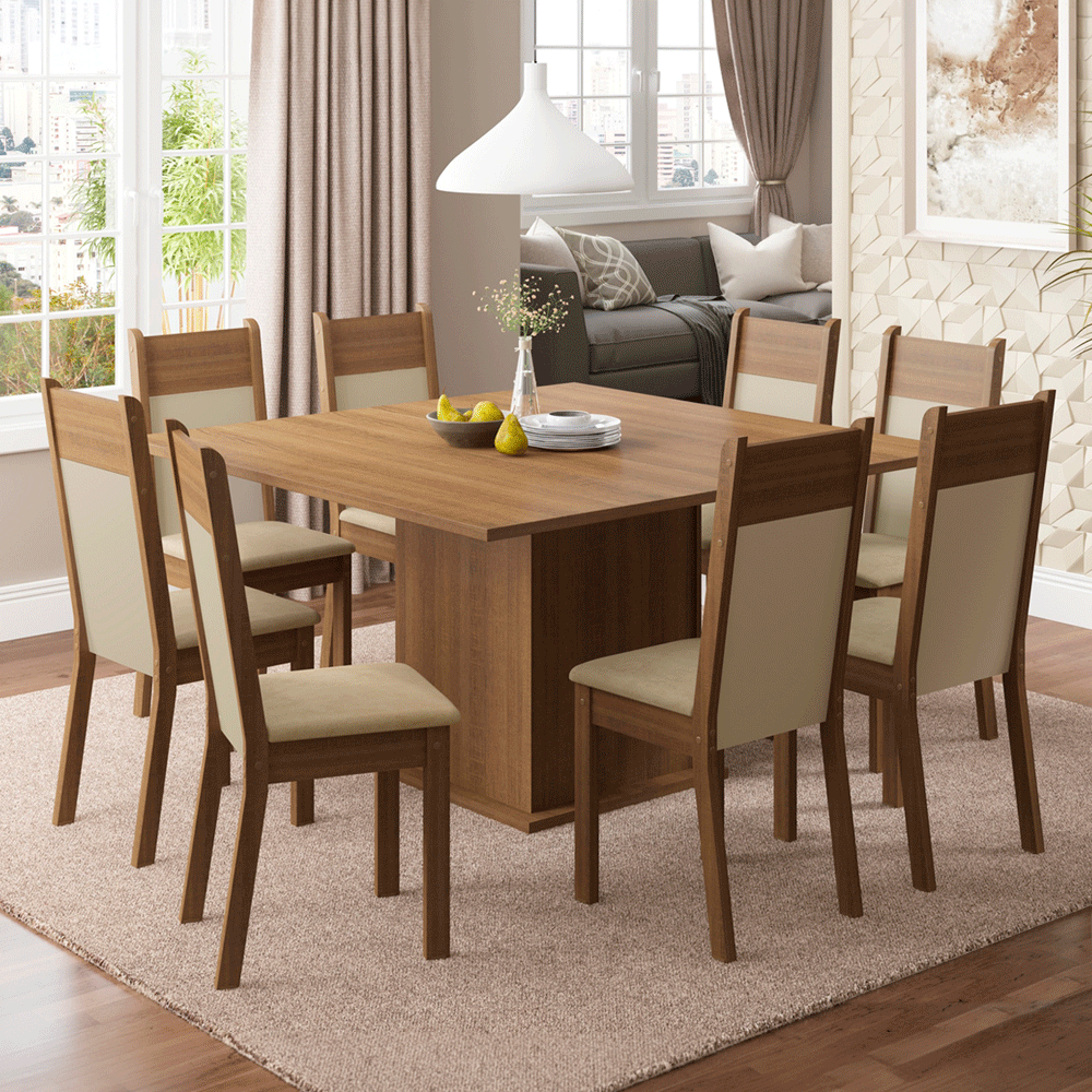 Juego De Comedor Cocina Madesa Panamá Mesa Con 8 Sillas