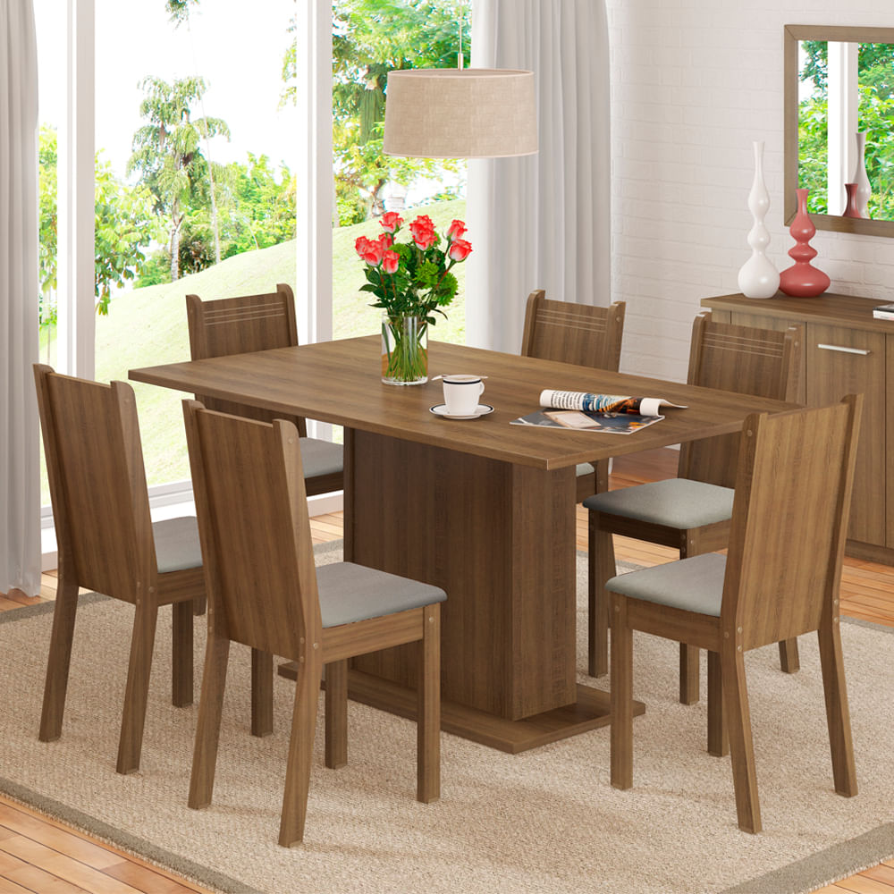 Juego De Comedor Megan Mesa Con Tapa Y 6 Sillas