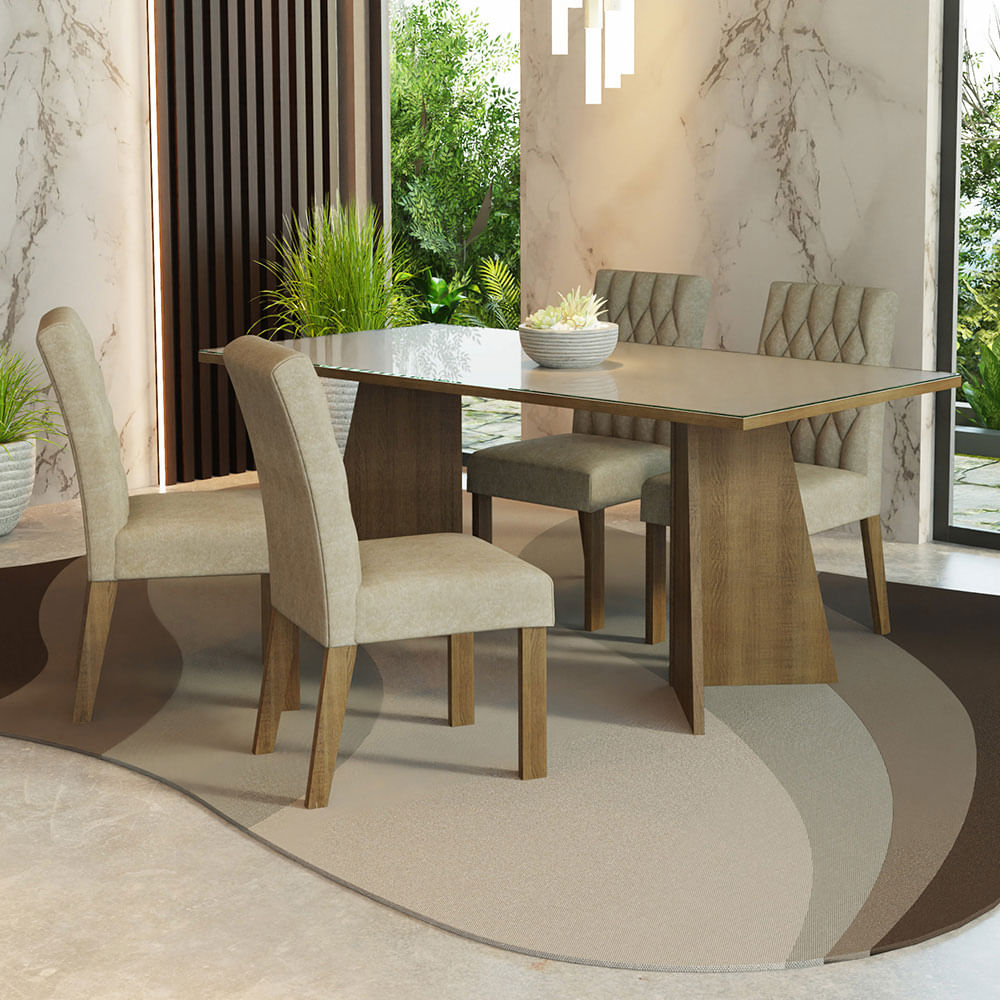 Juego De Comedor Mesa Con 4 Sillas Harper Madesa