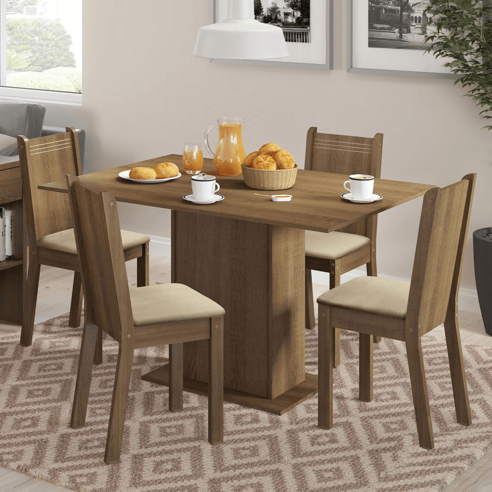 Juego De Comedor Cocina Madesa Lexy Mesa Con 4 Sillas