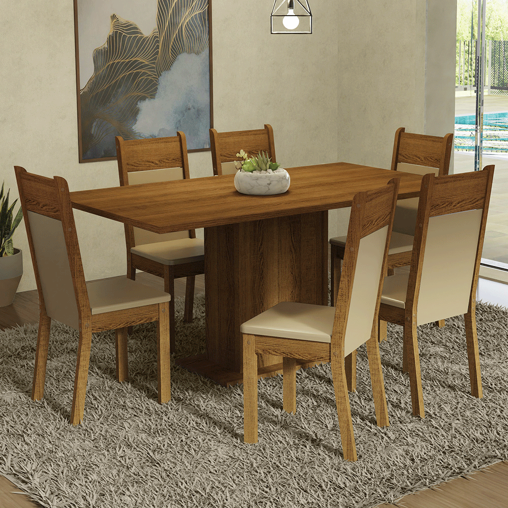 Juego De Comedor Madesa Augusta Con 6 Sillas