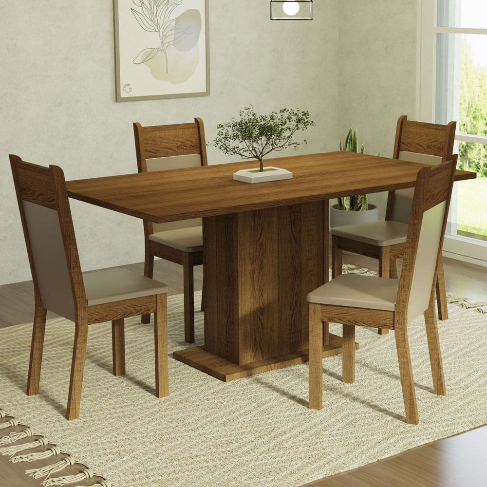 Juego De Comedor Madesa Elisa Mesa Con 4 Sillas MDJA0401555ZBE