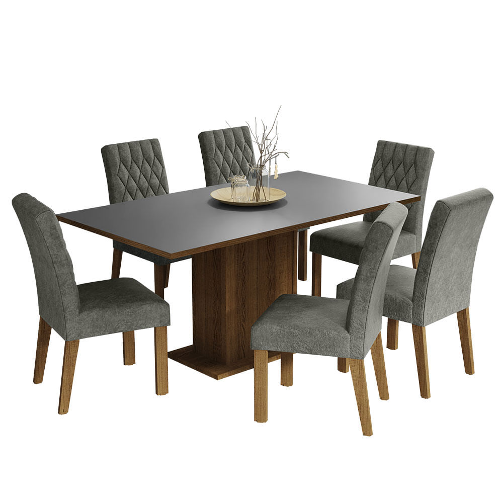 Juego De Comedor Madesa Hanna Con Tapa De Madera 6 Sillas