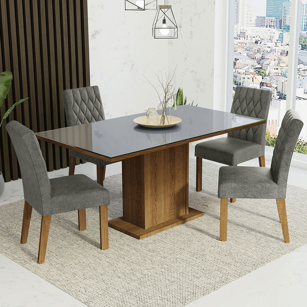 Juego De Comedor Madesa Marilia 4 Sillas