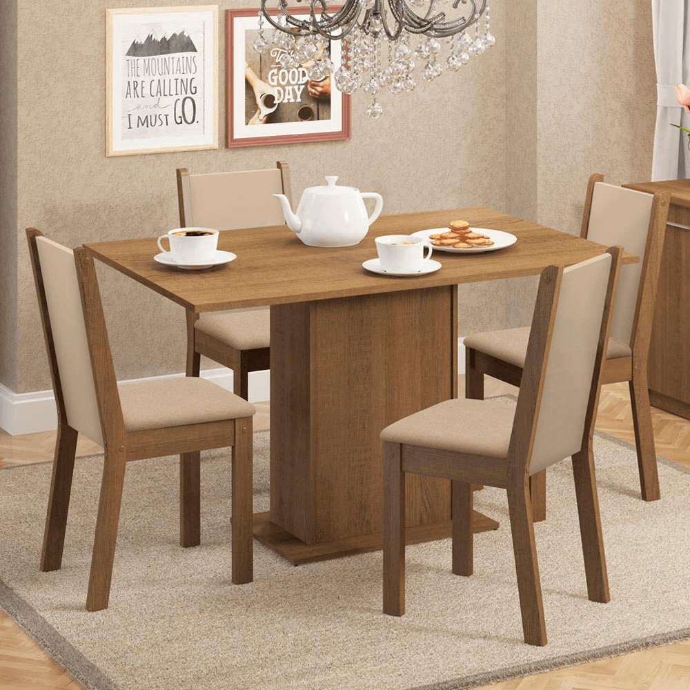 Juego De Comedor Madesa Talita Mesa Con 4 Sillas