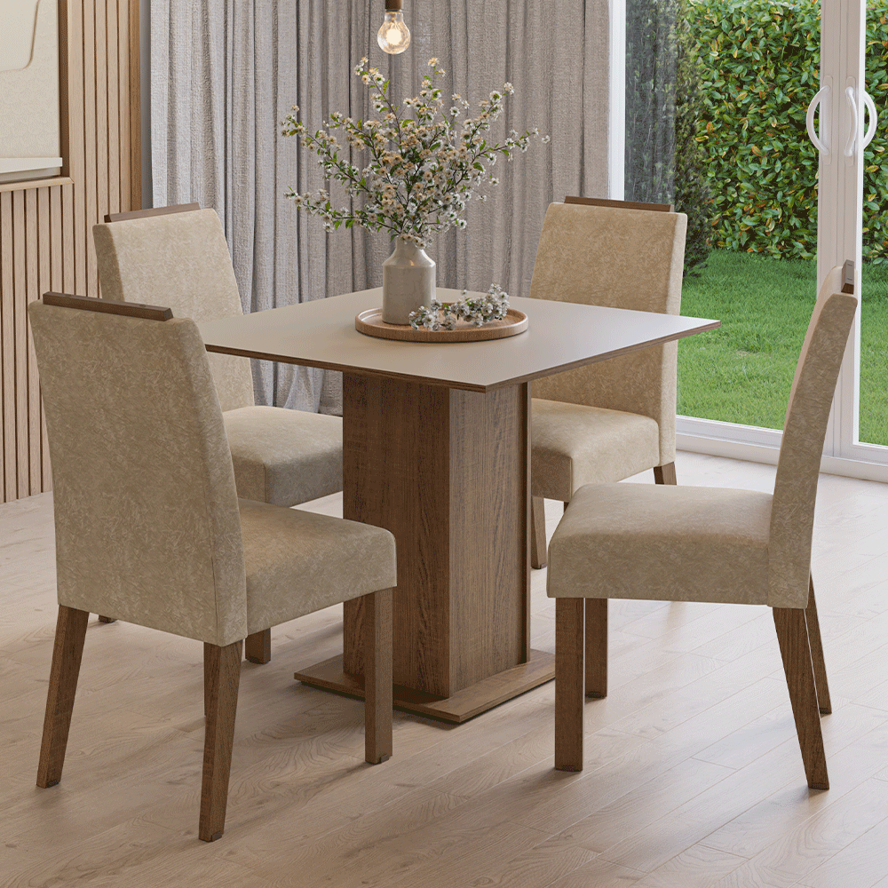 Juego de comedor Mesa con 4 sillas Aspen Madesa