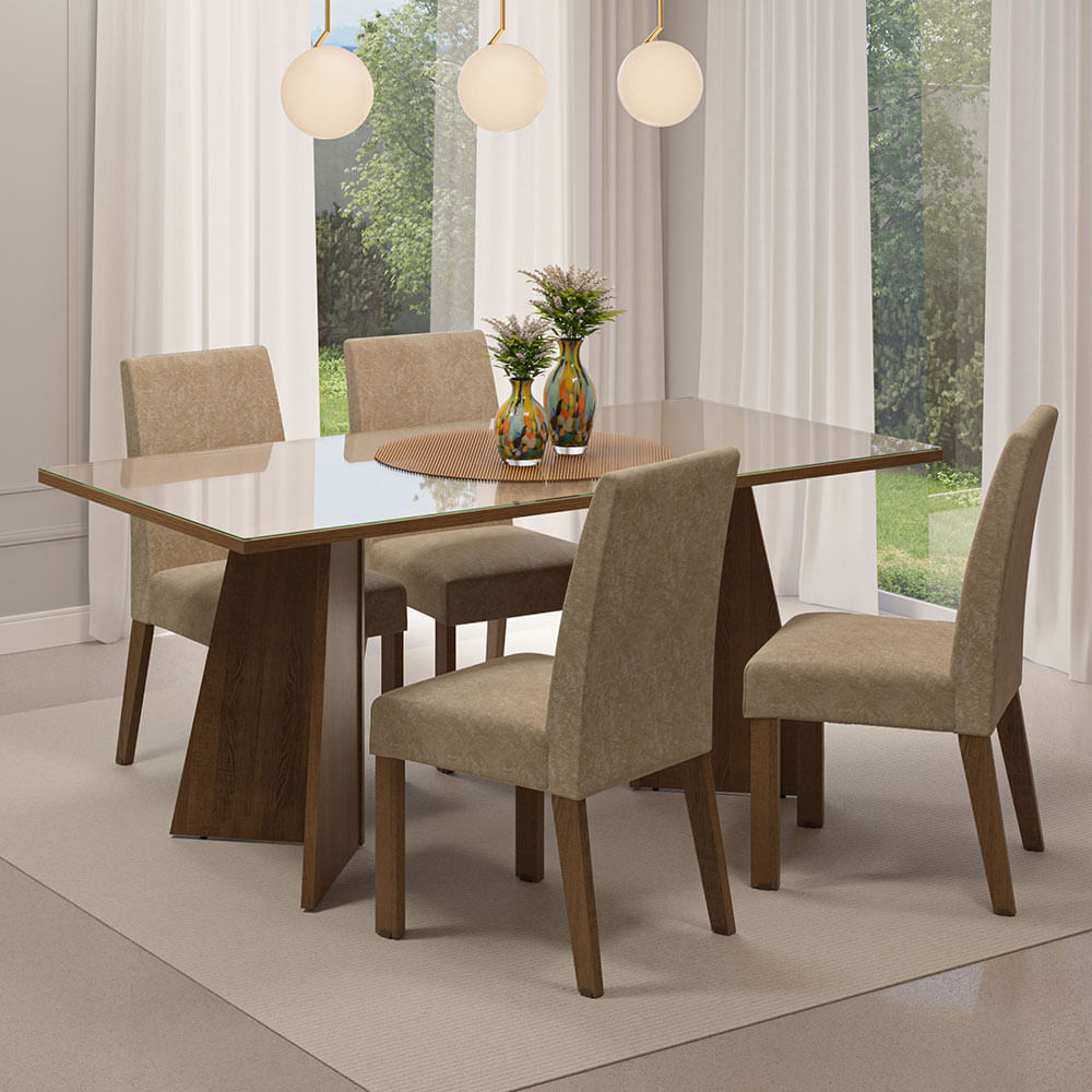 Juego De Comedor Mesa Con 4 Sillas Taylor Madesa