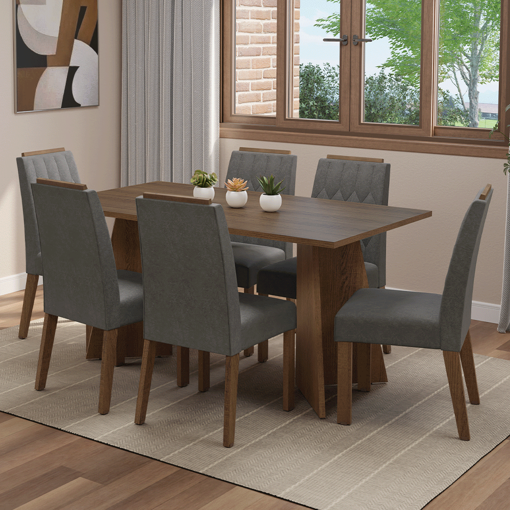 Juego de comedor Mesa con 6 sillas Leon Madesa MDJA0601835ZSL