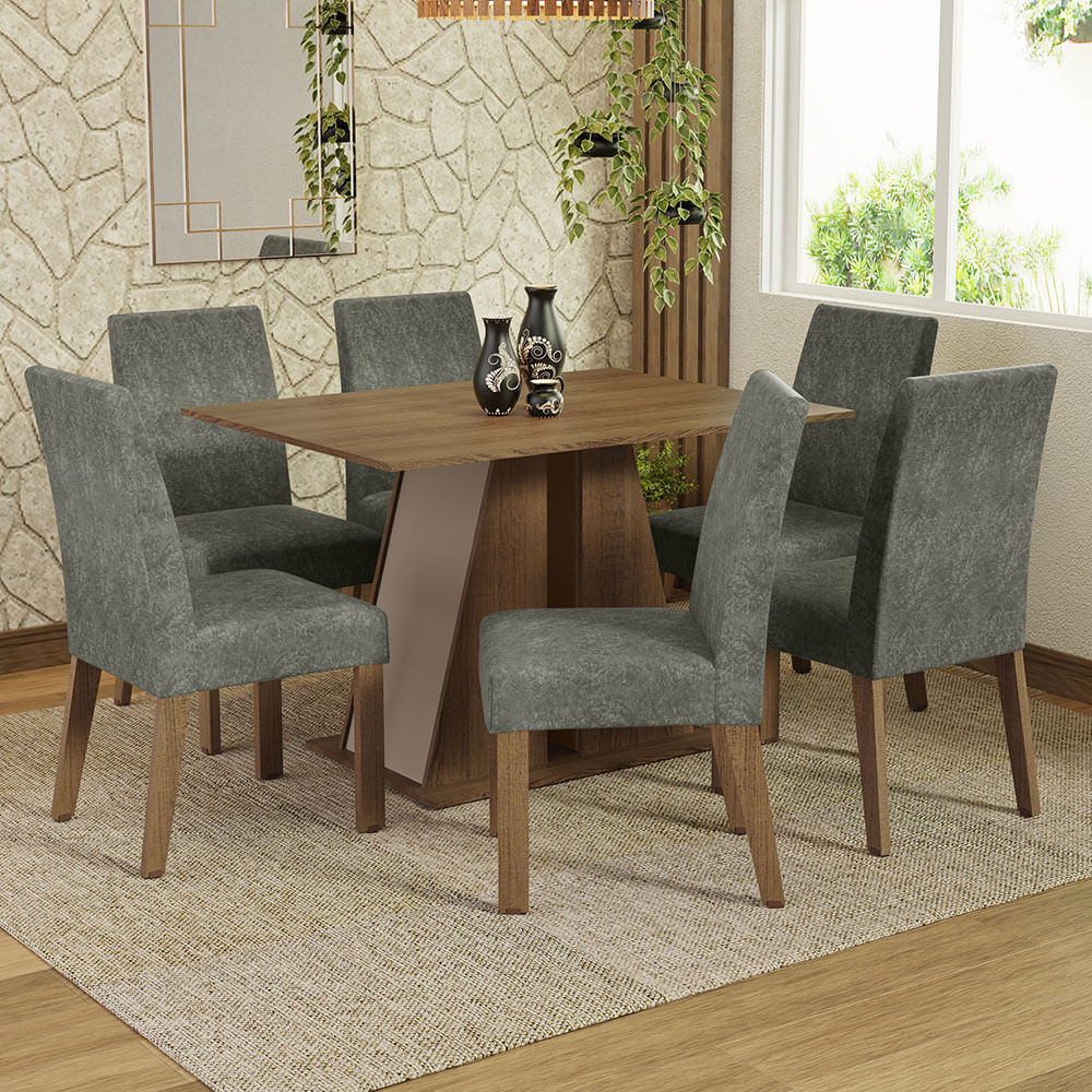 Juego De Comedor Mesa Con 6 Sillas Madesa Cheryl