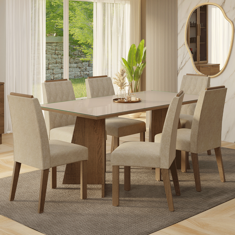 Juego de comedor Mesa con 6 sillas Siena Madesa