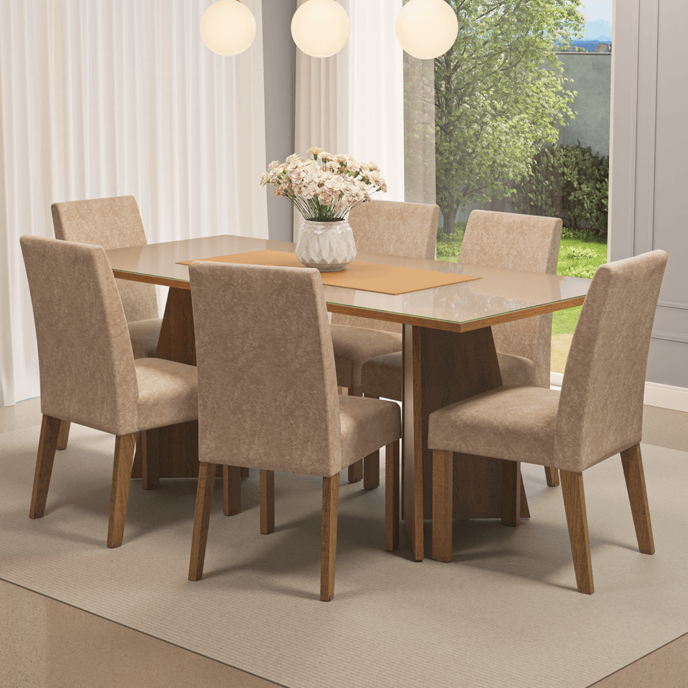 Juego De Comedor Mesa Con 6 Sillas Valerie Madesa