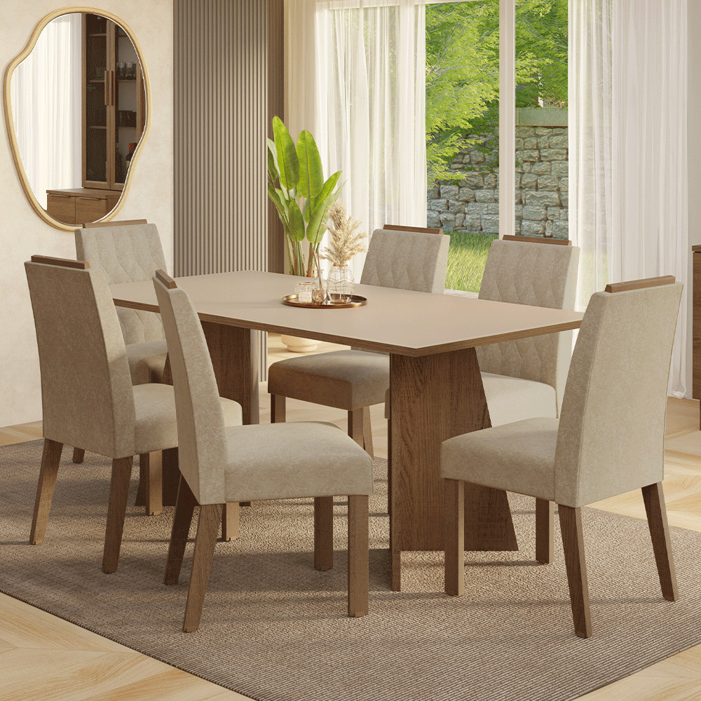 Juego de comedor Mesa con 6 sillas York Madesa