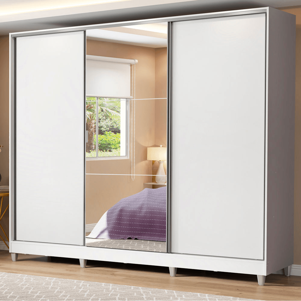 Placard 100% Mdf Madesa Royale Puertas Corredizas 1 Espejo 1063091ECP