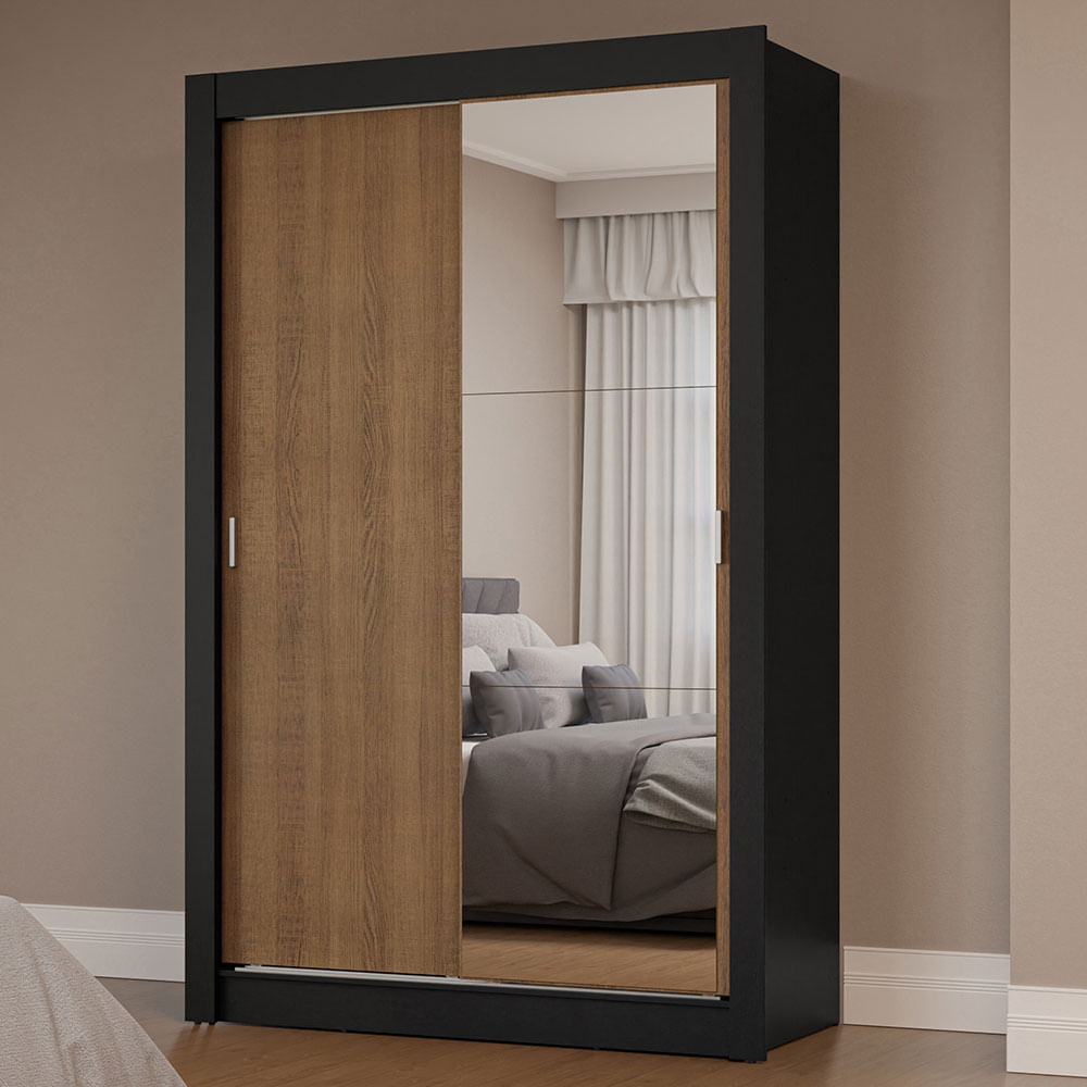Placard 2 Puertas Corredizas 1 Espejo Milano Madesa 1194D81E