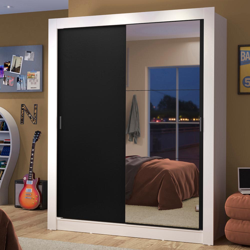 Placard Madesa Dallas Puertas Corredizas 1 Espejo 2 Cajones 1094731E2G