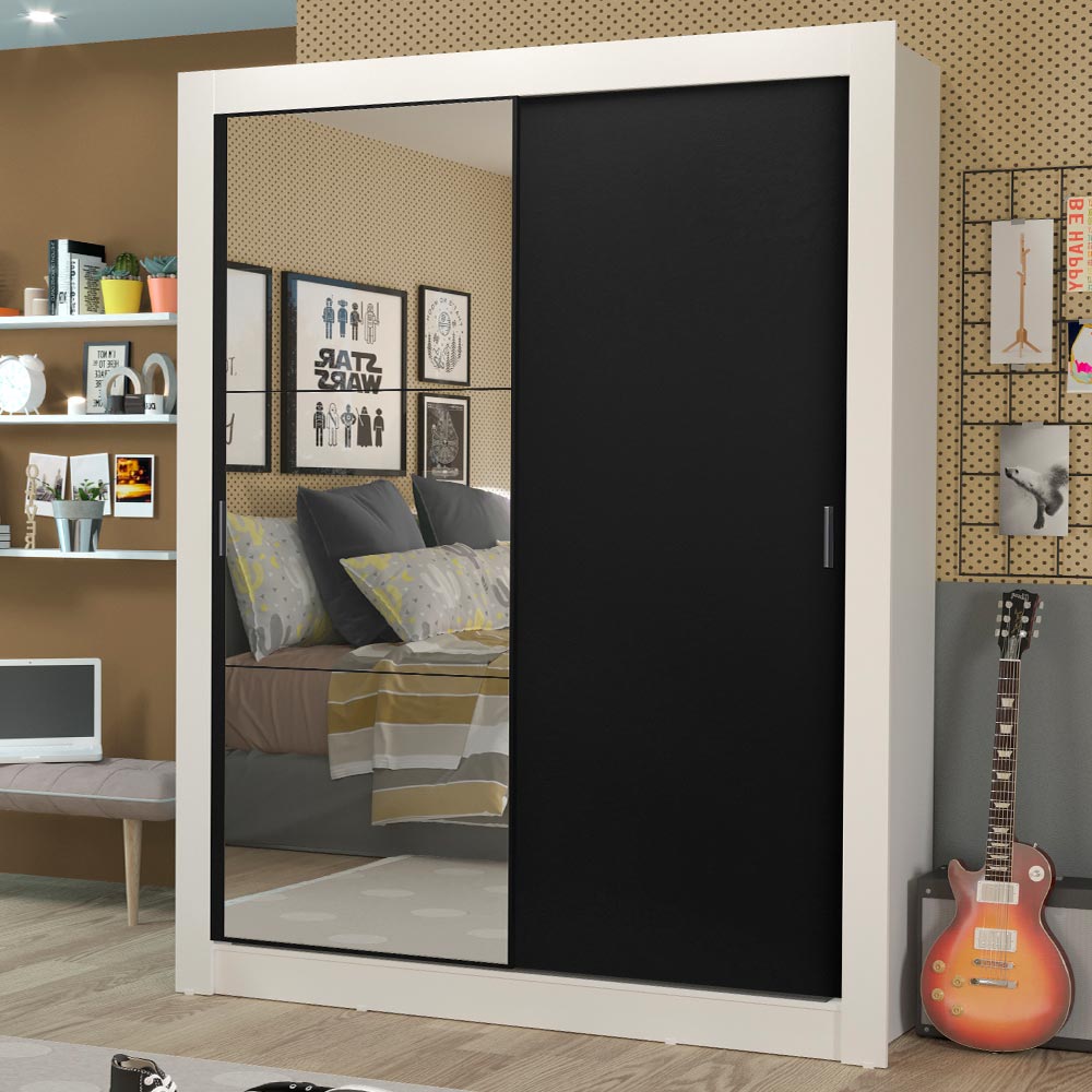 Placard Madesa Dallas Puertas Corredizas 1 Espejo 4 Cajones 1094731E4G