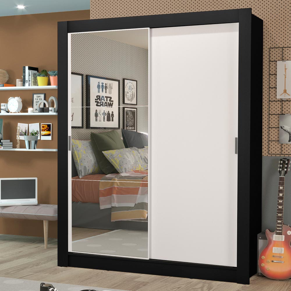 Placard Madesa Dallas Puertas Corredizas 1 Espejo 4 Cajones 1094771E4G