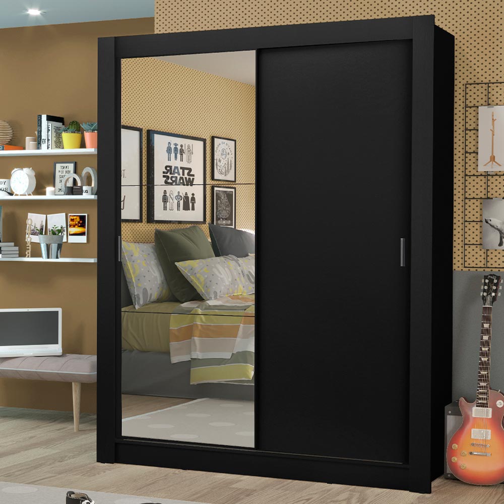 Placard Madesa Dallas Puertas Corredizas 1 Espejo 4 Cajones 10948N1E4G