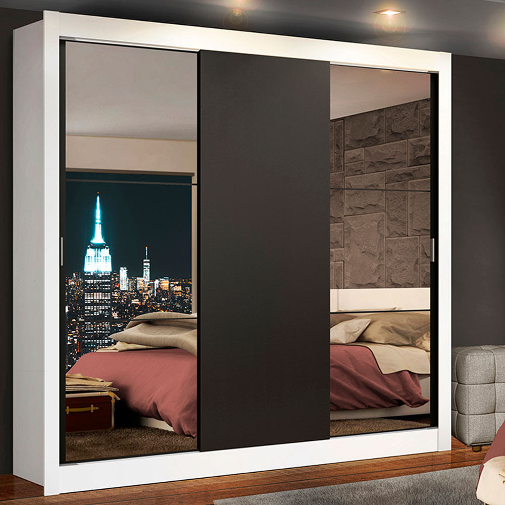 Placard Madesa Lyon 3 Puertas 2 Espejos 2 Cajones 1093732E2G