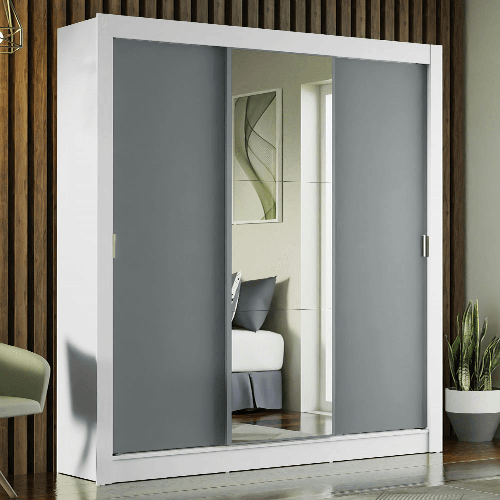 Placard Madesa Mônaco 3 Puertas Corredizas 1 Espejo 1093F81E