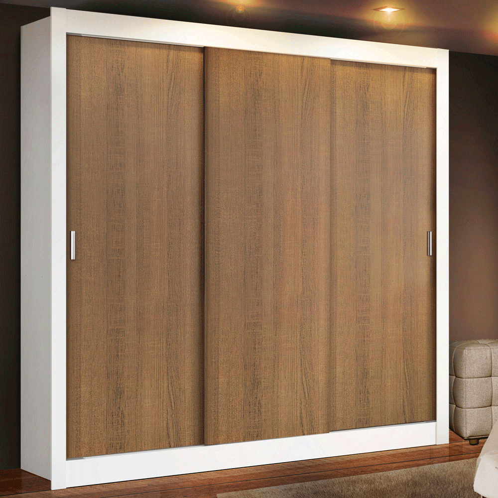 Placard Madesa Mônaco 3 Puertas Corredizas 170x205x51 10939B