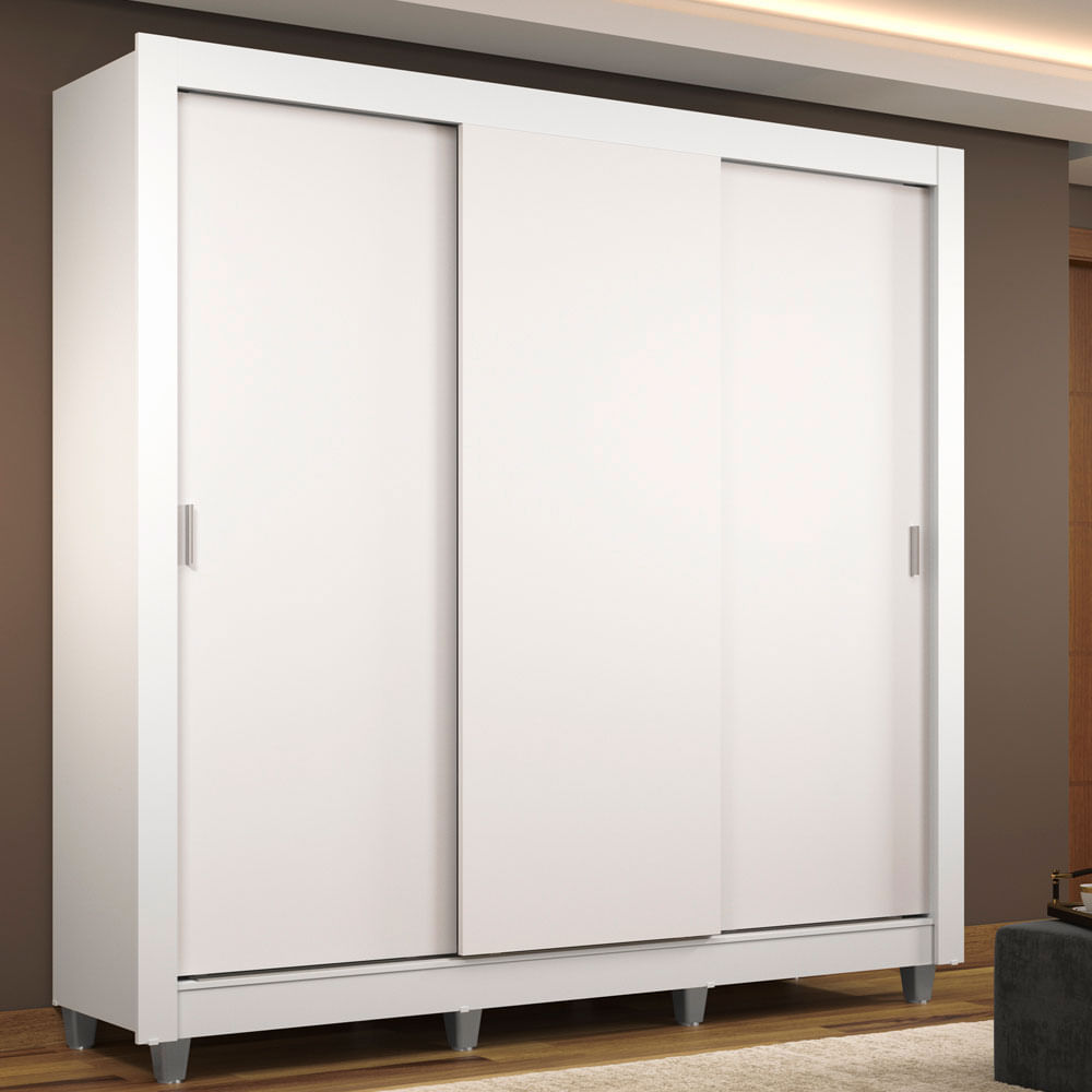 Placard Madesa Mônaco 3 Puertas Corredizas Con Patas 109309CP