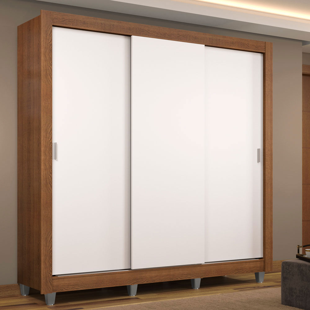 Placard Madesa Mônaco 3 Puertas Corredizas Con Patas 10936ECP