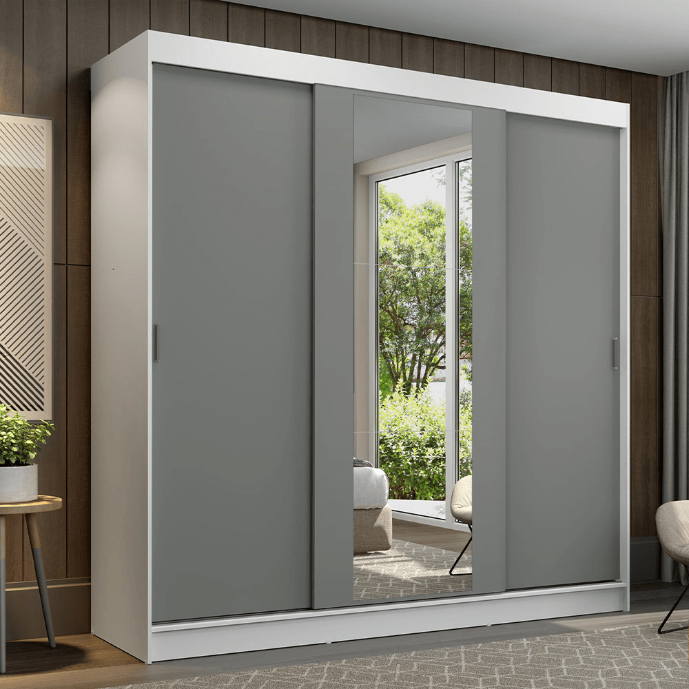 Placard Madesa Reno 3 Puertas Corredizas 1 Espejo 1095F81E