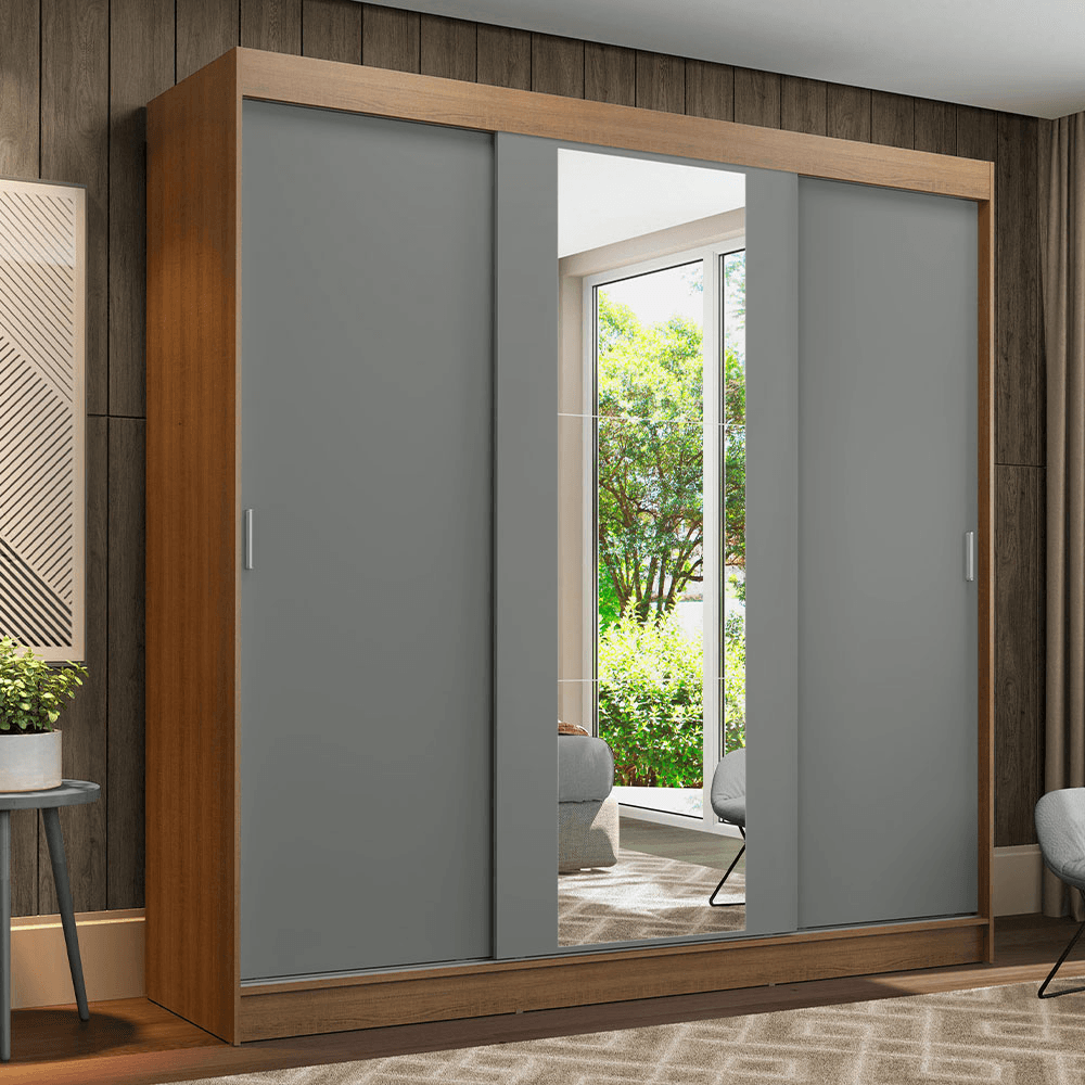 Placard Madesa Reno 3 Puertas Corredizas 1 Espejo 1095F91E