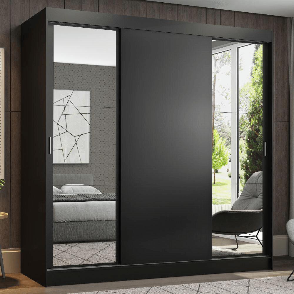 Placard Madesa Reno 3 Puertas Corredizas 2 Espejos 4 Cajones 10958N2E