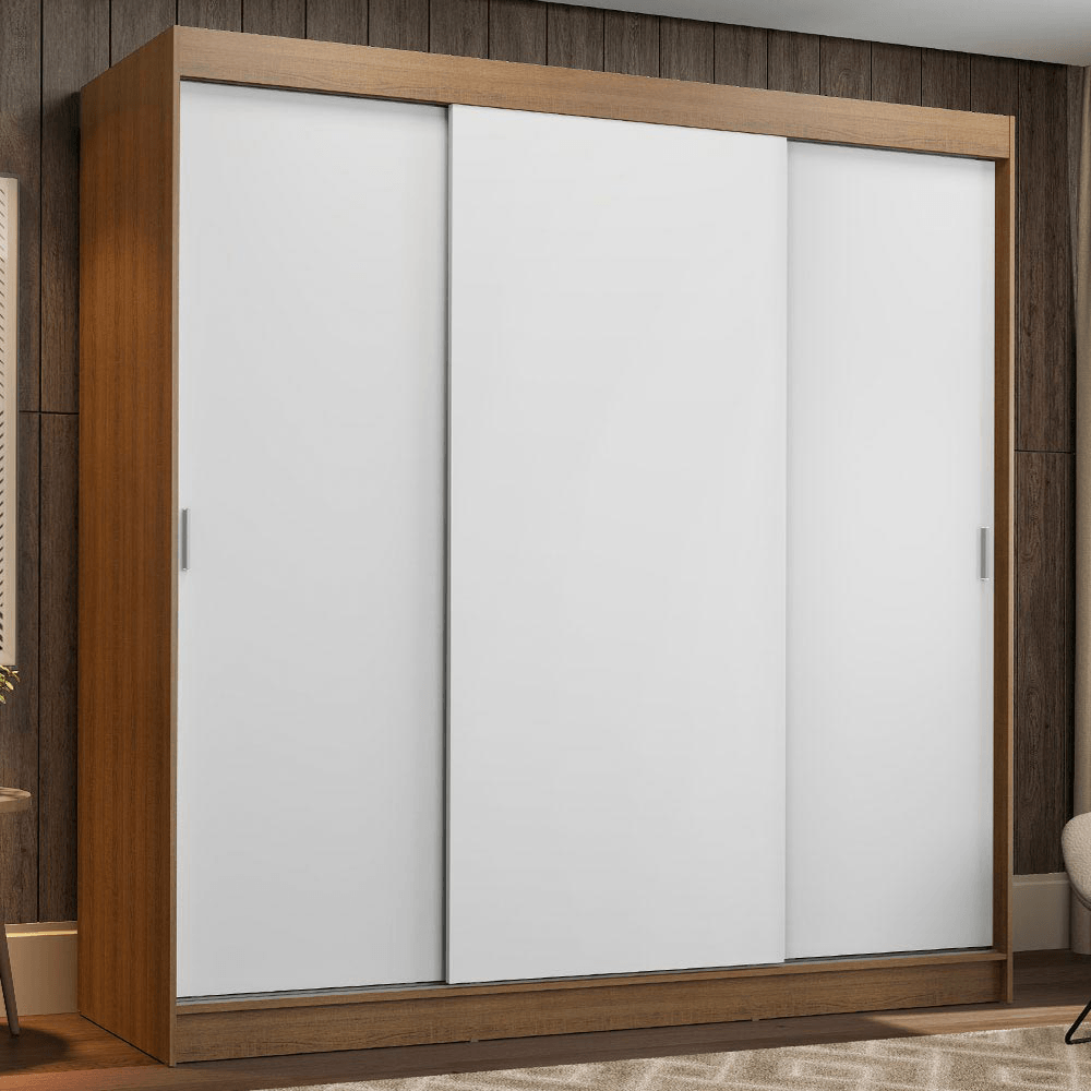 Placard Madesa Reno 3 Puertas Corredizas 4 Cajones 205x180x54 10956E