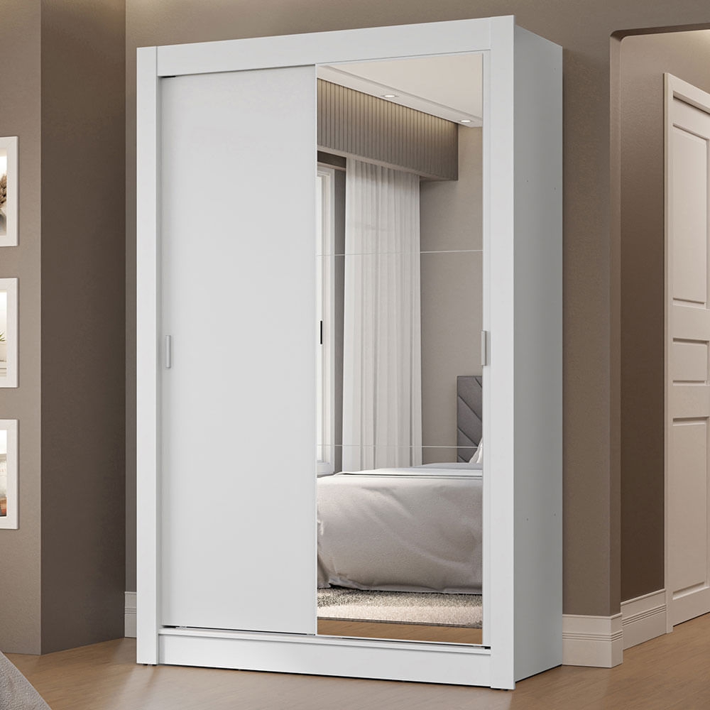 Placard Puertas Corredizas 1 Espejo 2 Cajones Vivare Madesa 1194091E2G