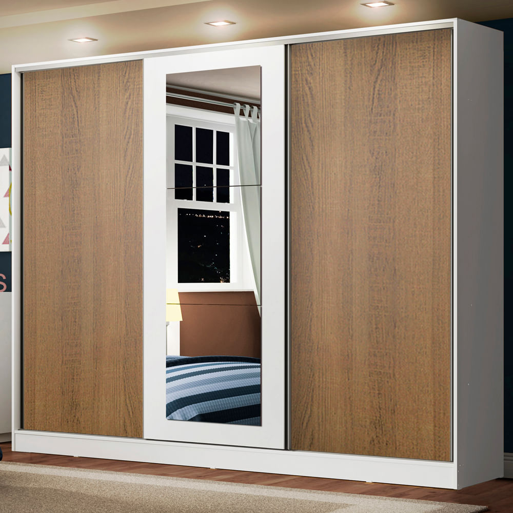 Placard Ropero 100% Mdf Madesa Eros 3 Puertas Corredizas 11639B1E1B