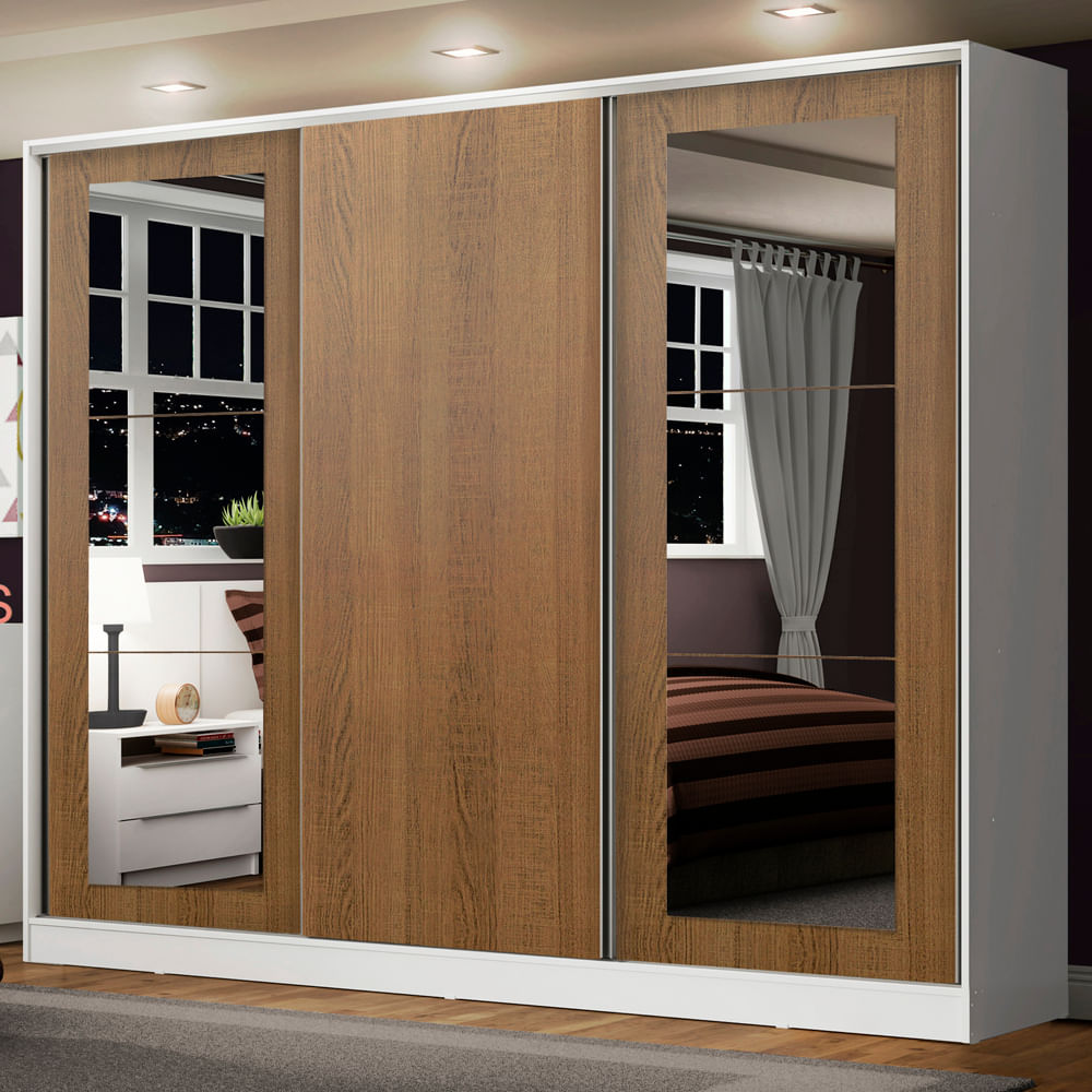 Placard Ropero 100% Mdf Madesa Eros 3 Puertas Corredizas 11639B2E