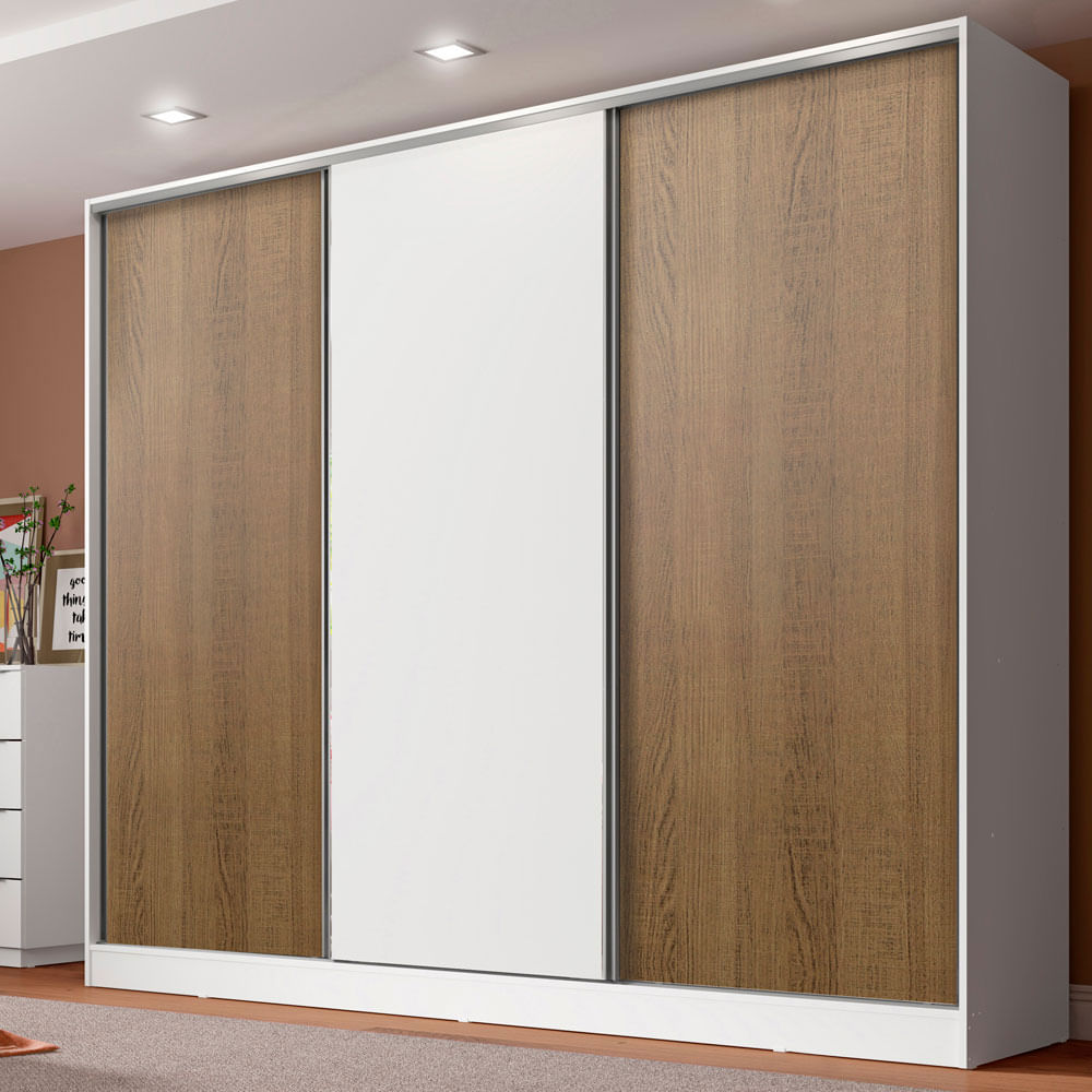 Placard Ropero 100% Mdf Madesa Royale 3 Puertas Corredizas 10639B1B