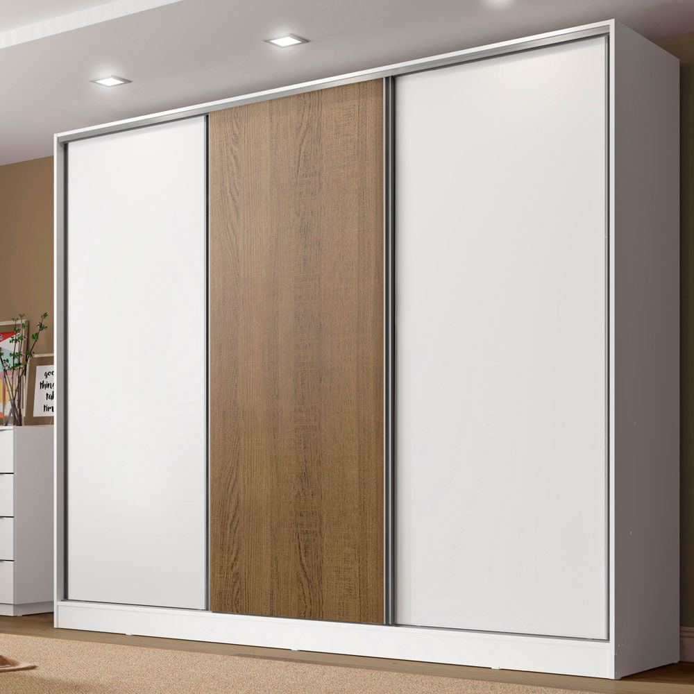 Placard Ropero 100% Mdf Madesa Royale 3 Puertas Corredizas 10639B1R