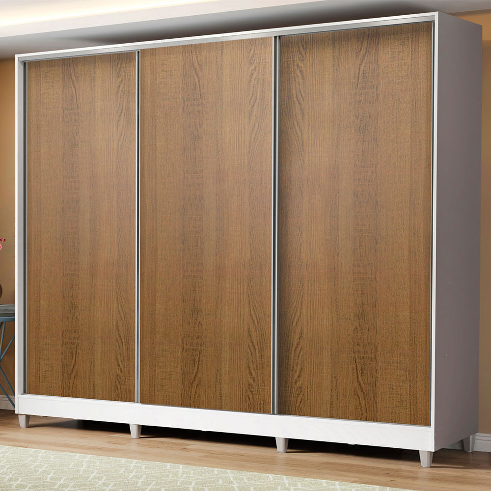 Placard Ropero 100% Mdf Madesa Royale 3 Puertas Corredizas 10639BCP