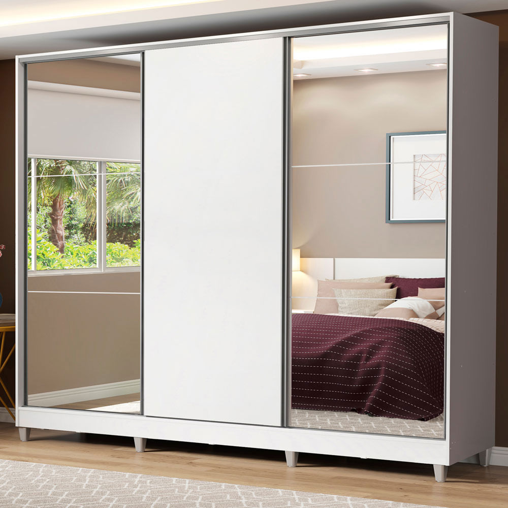Placard Ropero 100% Mdf Madesa Royale 3 Puertas Corredizas 1063092ECP