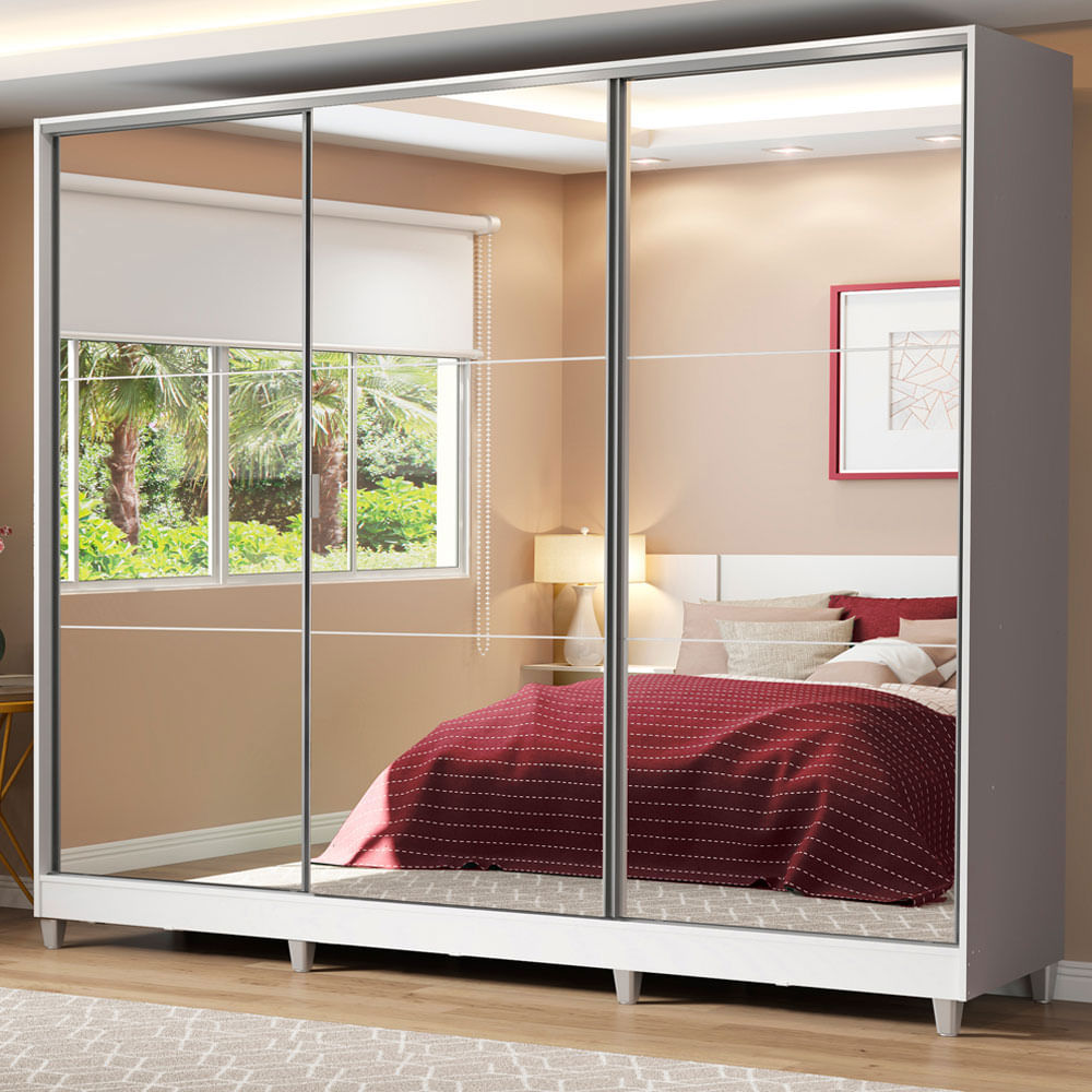 Placard Ropero 100% Mdf Madesa Royale 3 Puertas Corredizas 1063093ECP