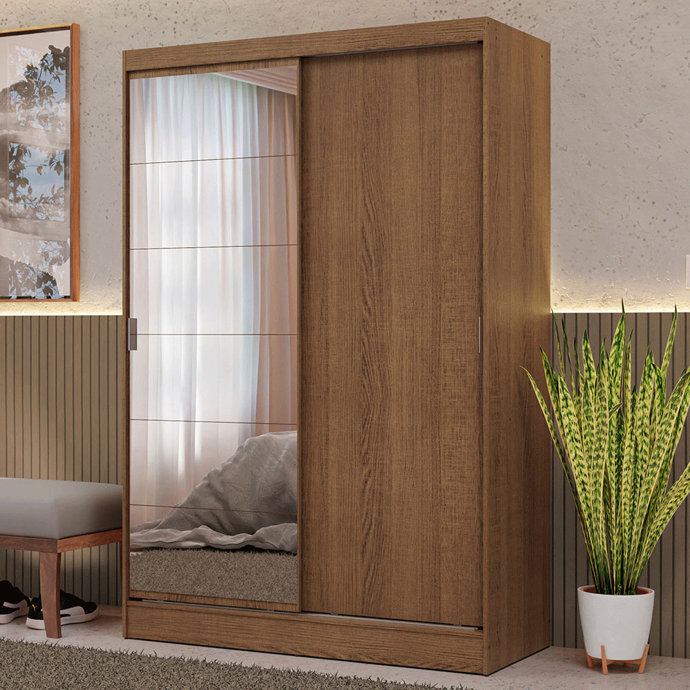 Placard Madesa Max 2 Puertas Corredizas 2 Cajones 1 Espejo