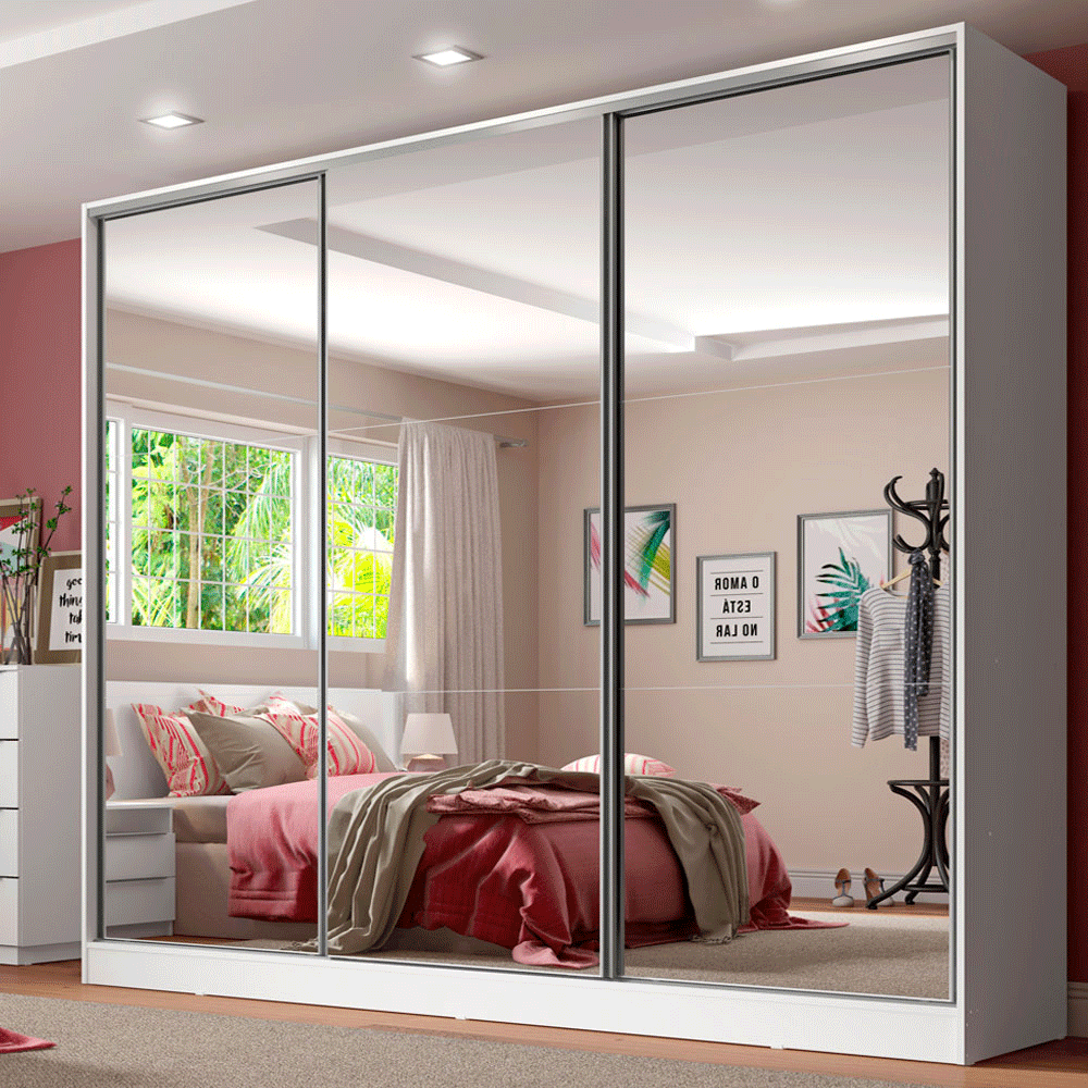 Placard 100% Mdf Madesa Royale Puertas Corredizas 3 Espejos