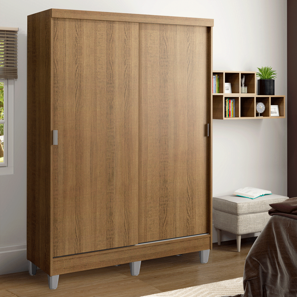 Placard Luke Madesa 2 Puertas Corredizas Madera Con Patas