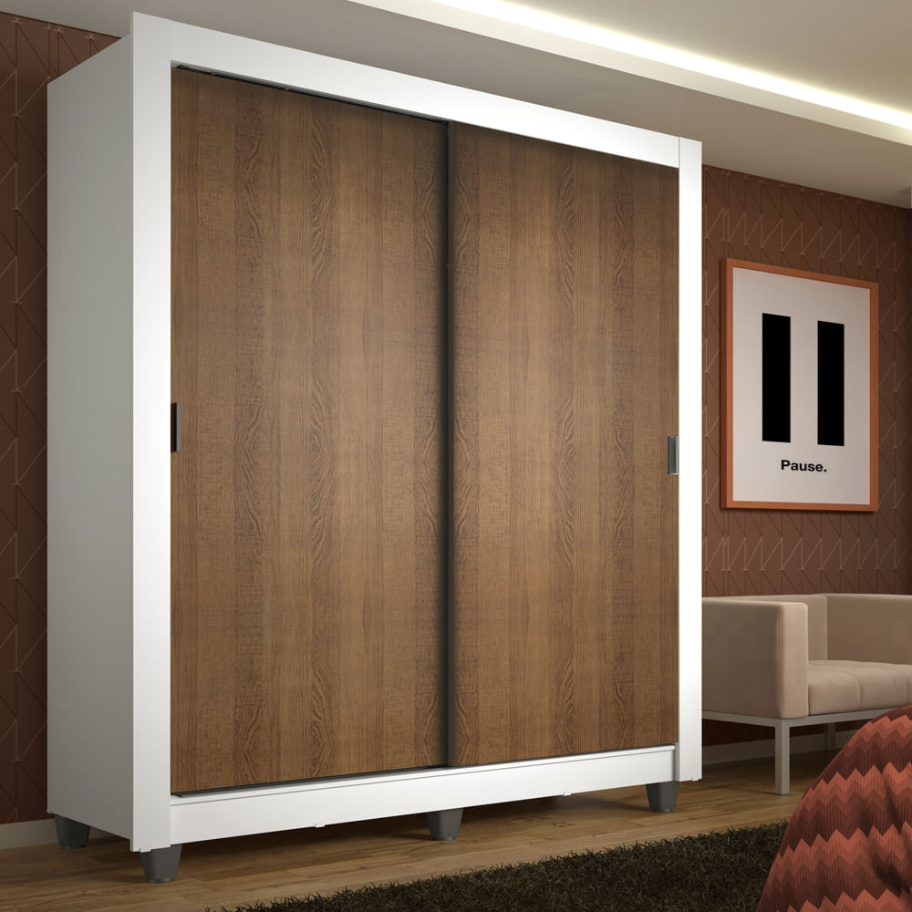Placard Ropero Madesa Denver 2 Puertas Corredizas Con Patas 10949BCP