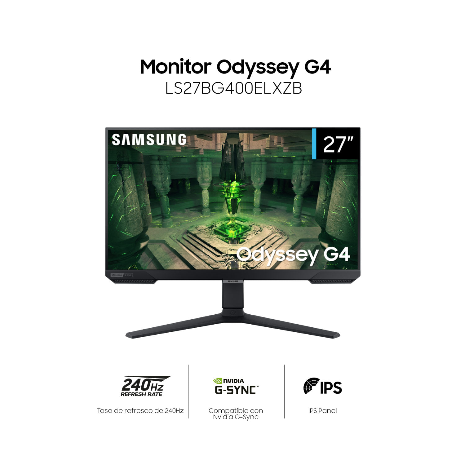Monitor Gaming  Samsung 27" FHD 240Hz con panel IPS