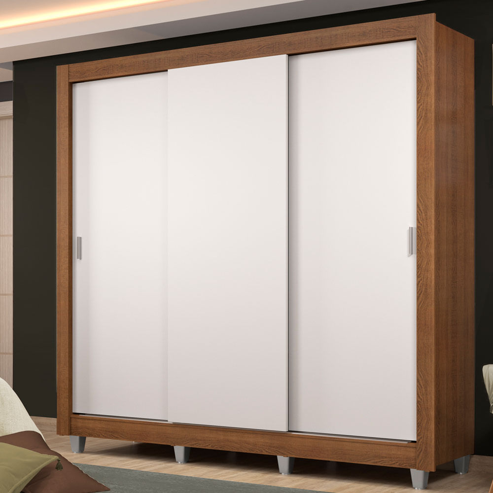 Placard Ropero Madesa Lyon 3 Puertas 4 Cajones Con Patas 10936E4GCP